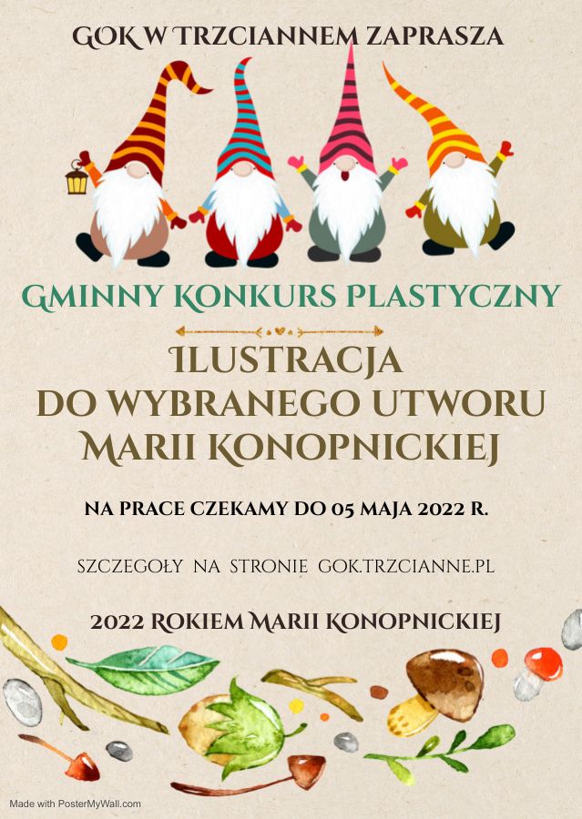 Gminny konkurs plastyczny "Ilustracja do wybranego utworu Marii Konopnickiej"